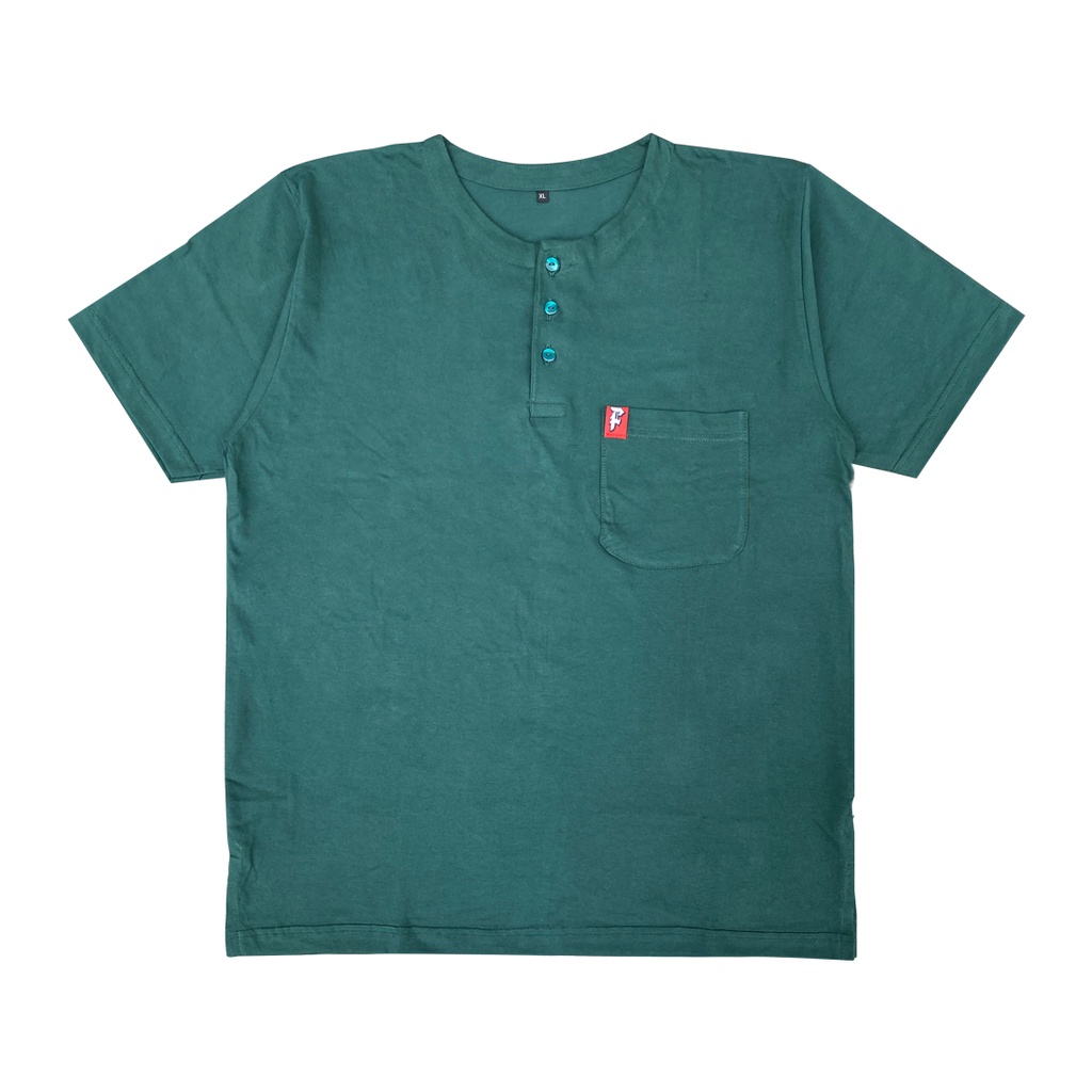 Fakelab Tshirt Koko Semua Warna / Baju Muslim Kaos Kerah Sanghai / Hitam Hijau Biru Putih Coklat Khaki-Hijau