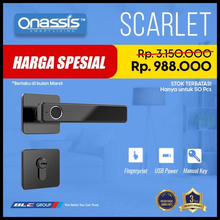 Kunci Pintu Digital Onassis Scarlet