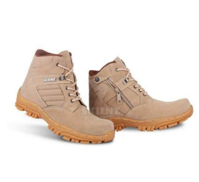 SEPATU SAFETY SEMI BOOTS SKIENZ PRIA KULIT BOOT SAVETY BUT SEPTI BUTS SEVTI