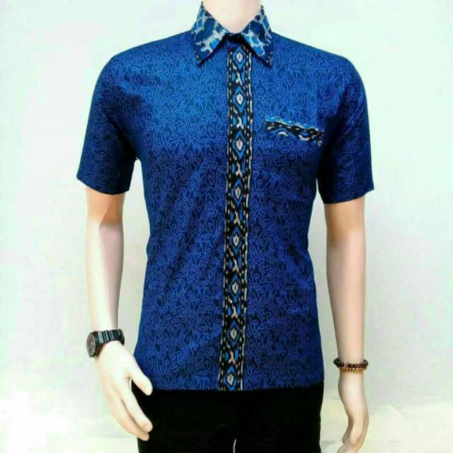 Couple batik Sarimbit Mega mendung biru