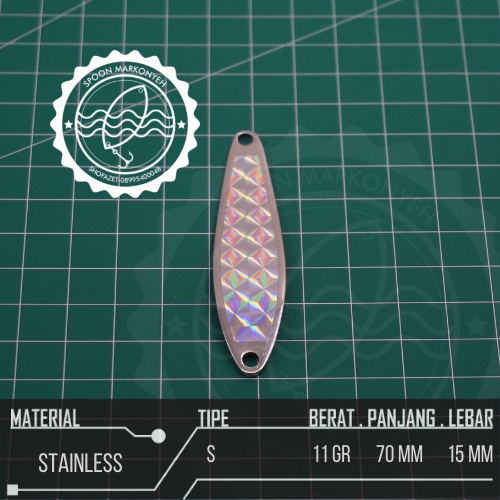 SPOON LURE STAINLESS 11 GR S