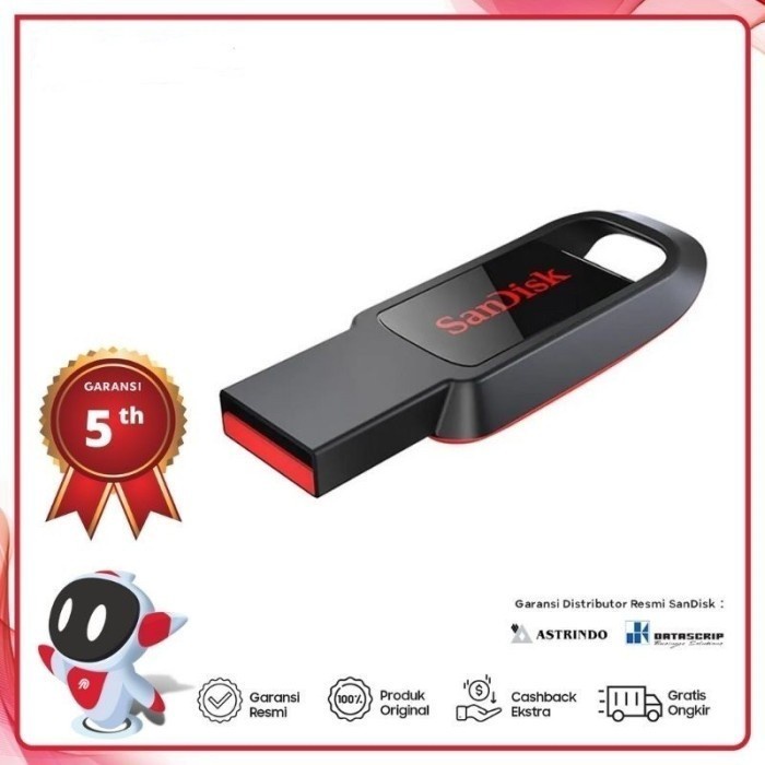 Flashdisk Sandisk Cruzer Spark CZ61 USB 2.0 Flash Drive 128GB Original