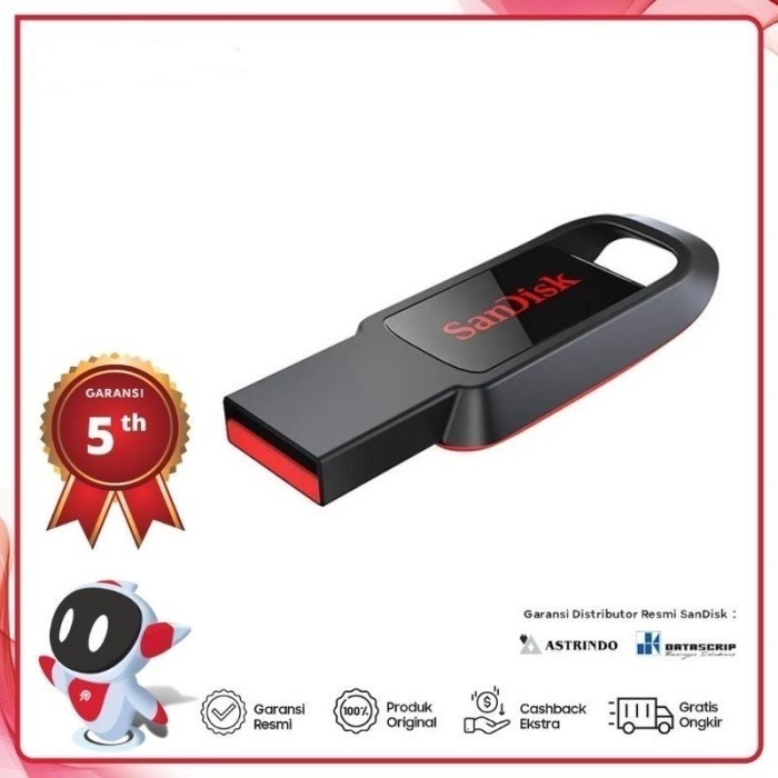 Flash Drive 128GB Original Sandisk Cruzer Spark CZ61 USB 2.0