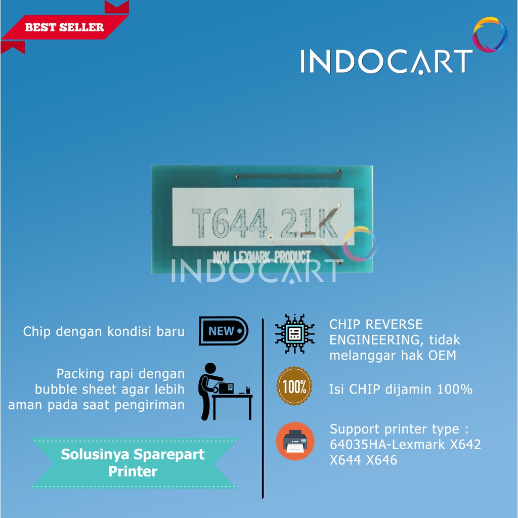 Chip 64035HA-Lexmark X642 X644 X646-21K