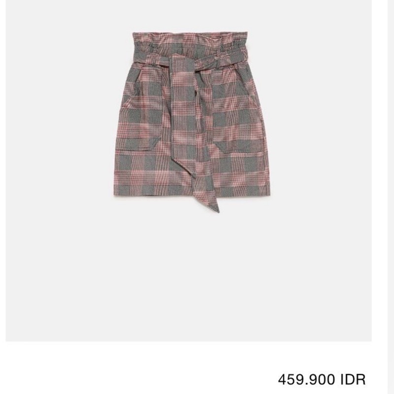 Zara Rok Skirt Kotak" Tartan