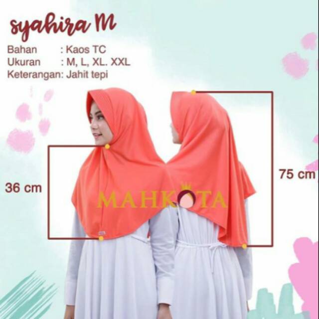 MAHKOTA/INSTAN/JILBAB ANTEM/SIMPLE PET/JOKAM/UKURAN M/SYAHIRA