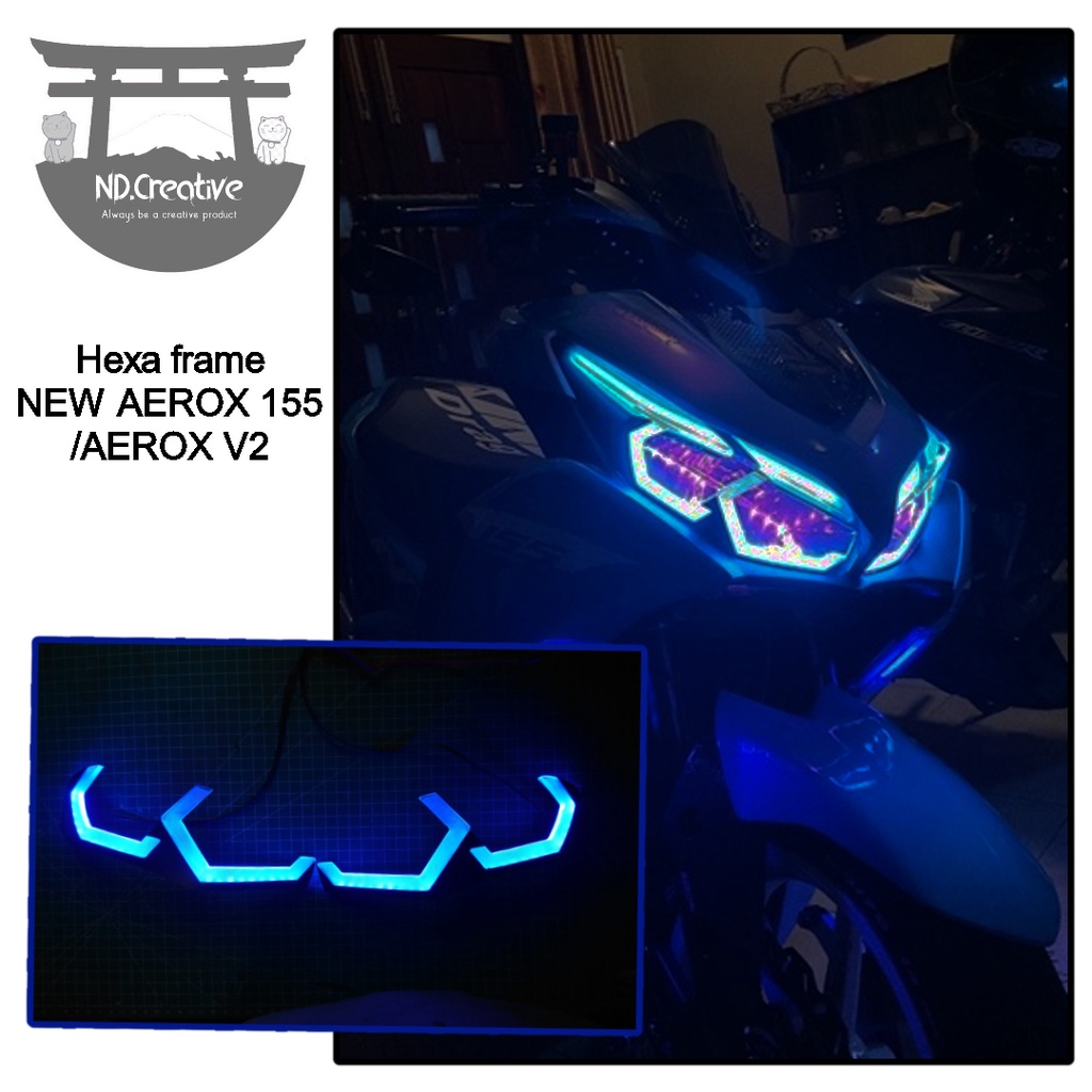 lazy eyes HEXA FRAME NEW AEROX model BMW, Special design for NEW aerox connected