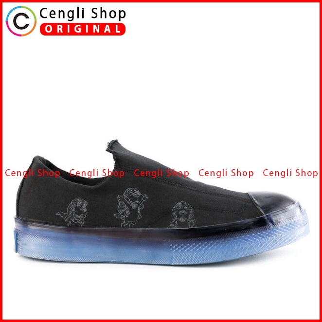 SEPATU SLIP ON WANITA HUSH PUPPIES ORIGINAL CASUAL BRANDED BLACK HW06