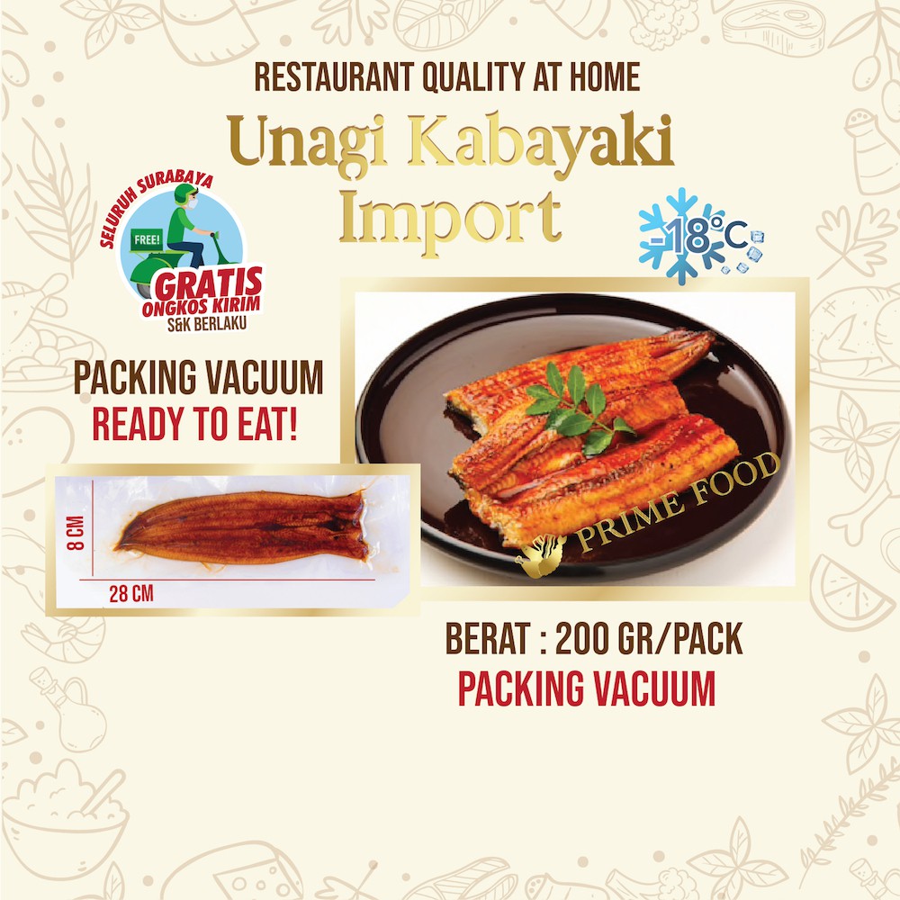 

Unagi Kabayaki Impor 200gr MM0008 Belut Jepang
