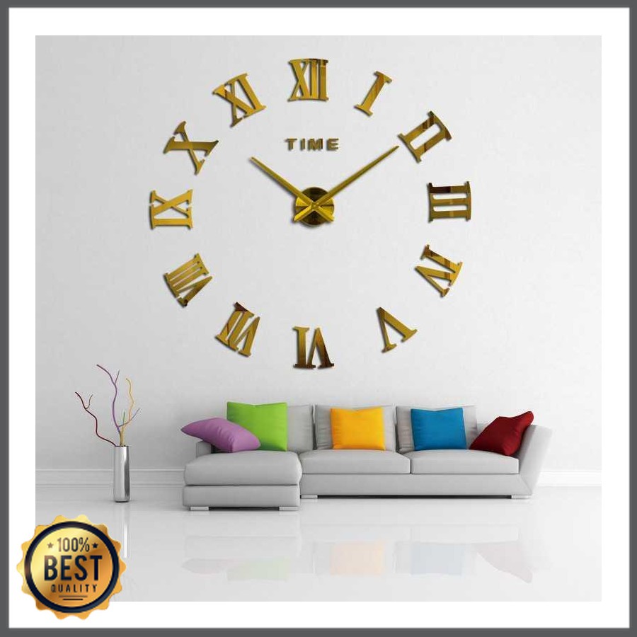 TG-JD003 Jam Dinding Besar DIY Giant Wall Clock Quartz 80-130cm - DIY-106