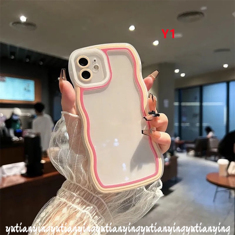 Soft Case Transparan Warna Macaron Untuk iPhone 11 13 Pro Max 14 Plus 14 Pro Max 13Pro Max 12pro Max