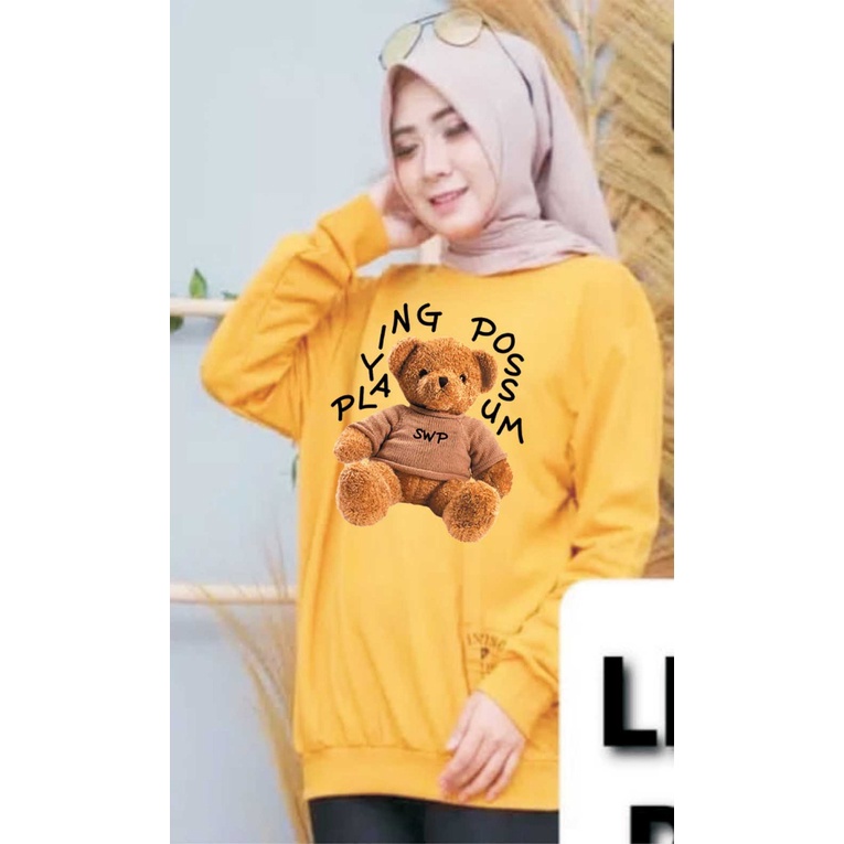 JF Atasan Kaos Lengan Panjang Wanita / Koas Sweater Wanita Muslimah POSSUM