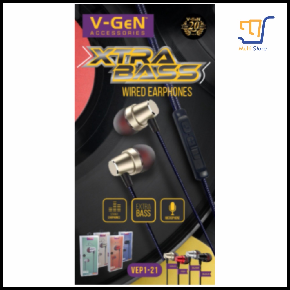 Handsfree V-GeN VEP1-21 Wired Earphone Headset Stereo Sound