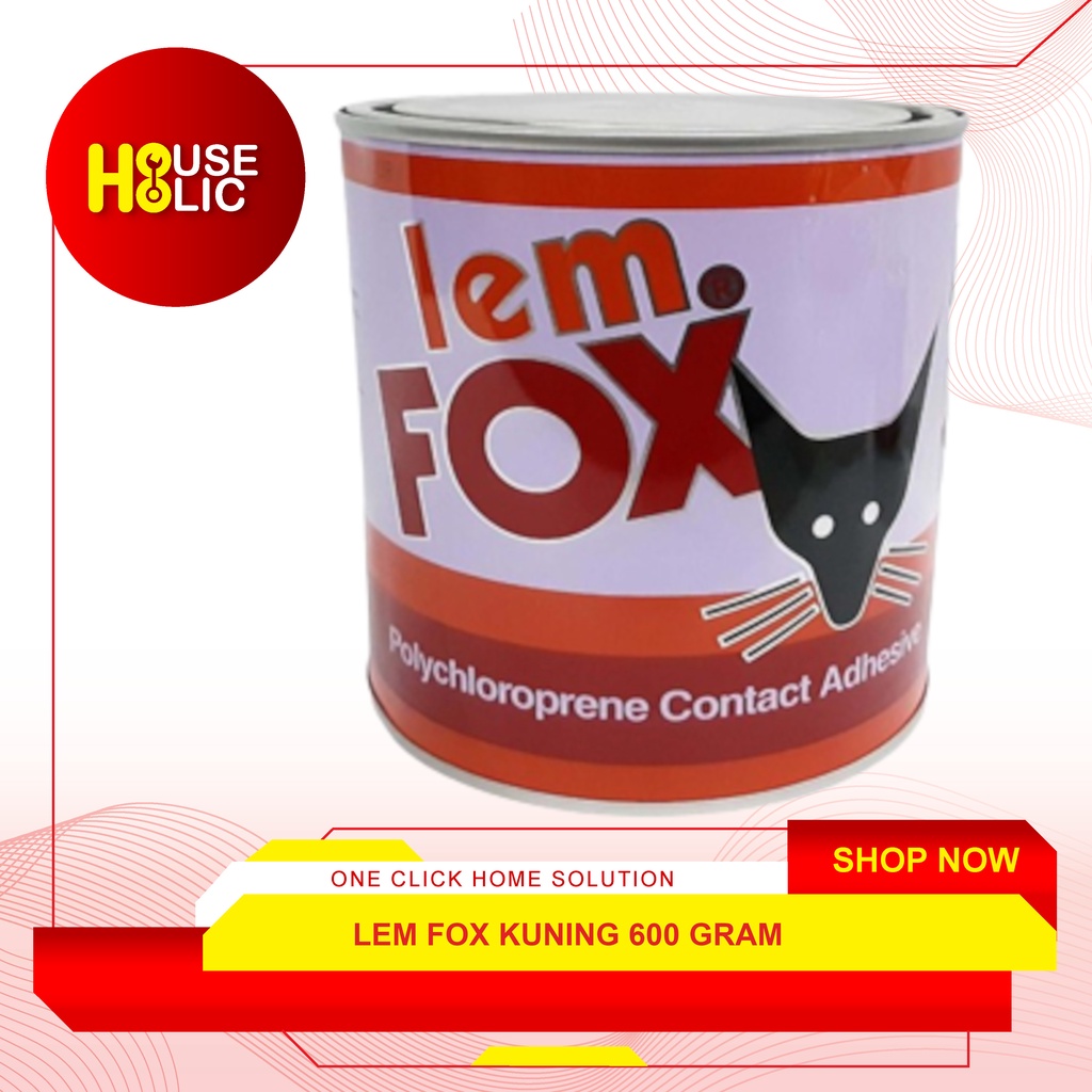 Lem Fox 600 Gram / Lem Fox Kuning Lem Kayu Lem Kulit Lem Karet Plastik