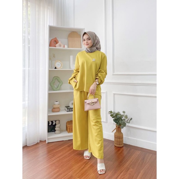 One Set Polos LD Jumbo Bahan Mango Knit (Masih Bisa di Tarik Melar ke LD 130)