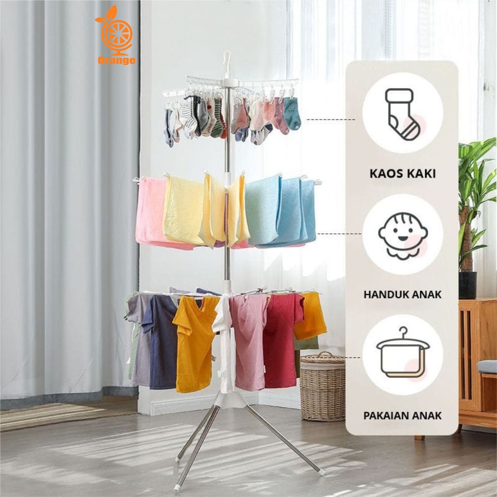 Jemuran Gantungan Baju Bayi rak gantungan handuk kaos kaki bayi rak handuk Serbaguna WHFURNITURE