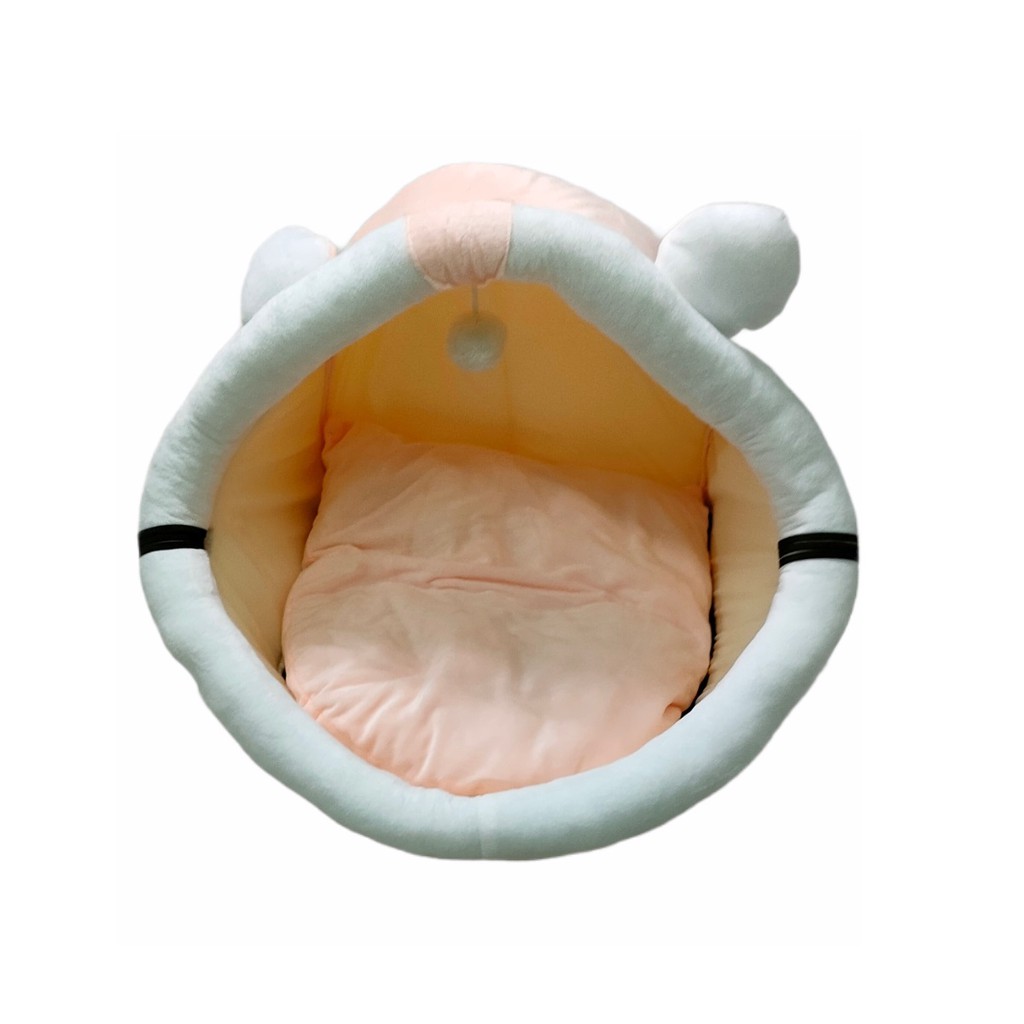 Rumah Tempat Tidur Kucing motif Big Mouth Shell with Ear + Bantal