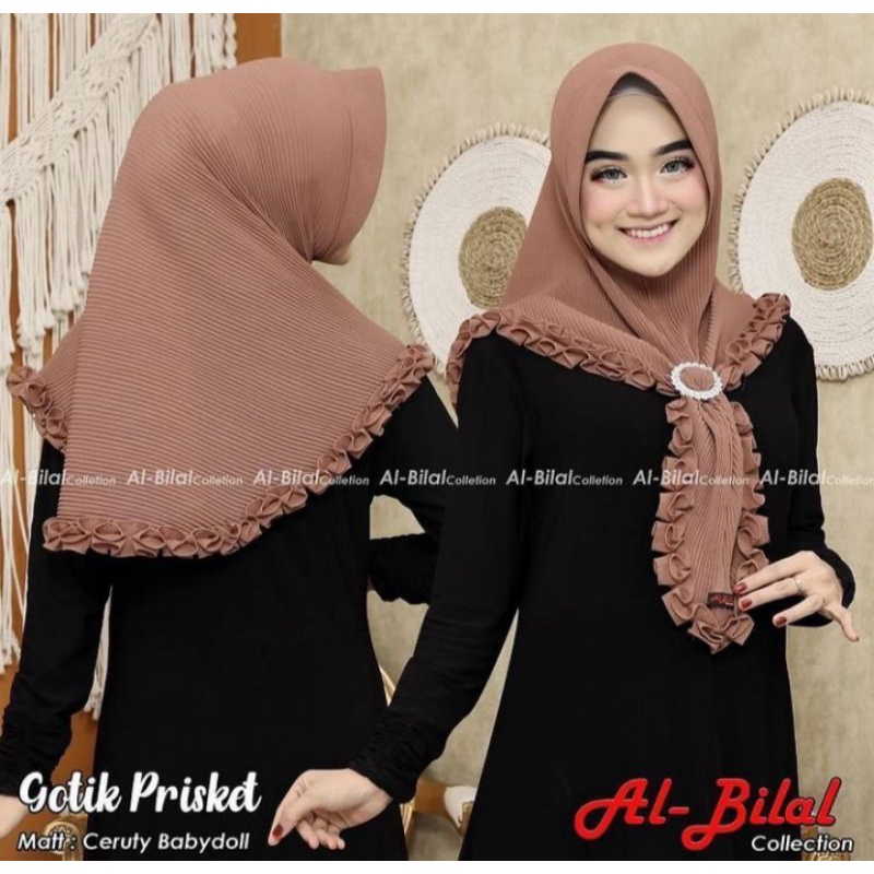 Jilbab Instan Plisket  Gesper