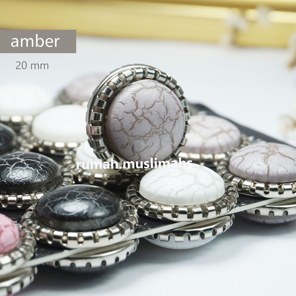 Magnet turki pin jilbab AMBER 20 mm jepit turkey klip hijab bros magnet untuk kerudung peniti asli