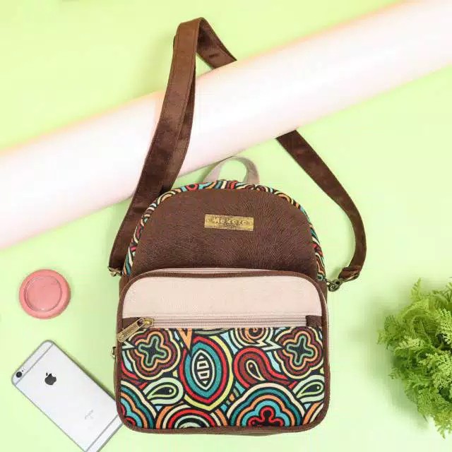 Tas Ransel Etnik Minibackpack Makara Premium Seri Brown