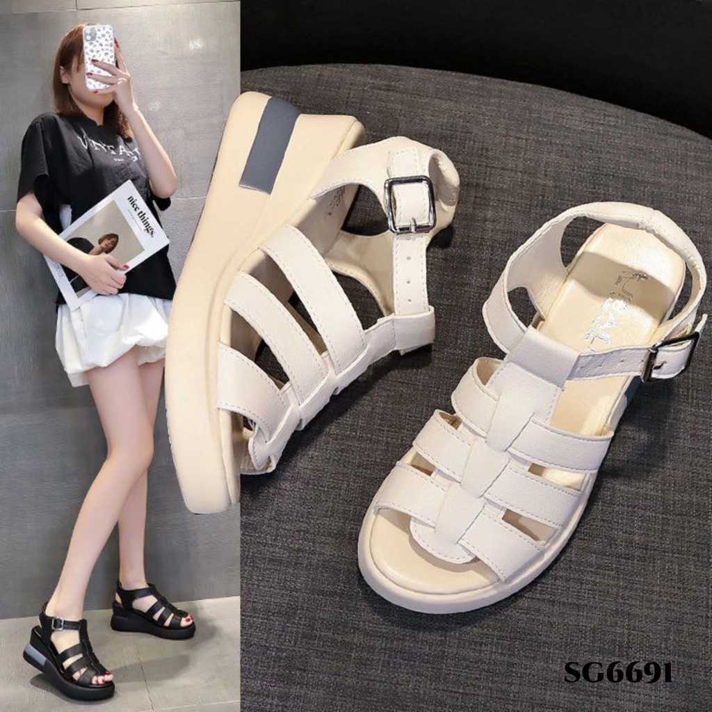 WYN SANDAL WEDGES STRAP IMPORT FASHION KOREA SG6691