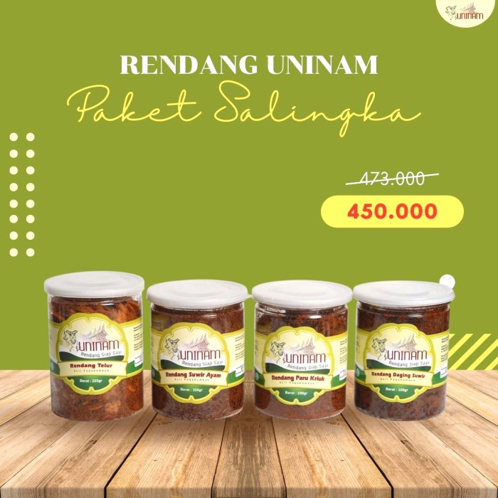 Jual Paket Irit Rendang Salkingka Paket Rendang Uninam Shopee Indonesia