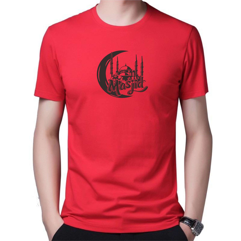 BS/COD/BAJU KAOS TANGAN PENDEK MASJID PRIA REALPICTURE