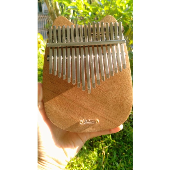 Gaharu Kalimba GK 17CM - Cat (Premium Lingting Tines - Mahogany Wood)