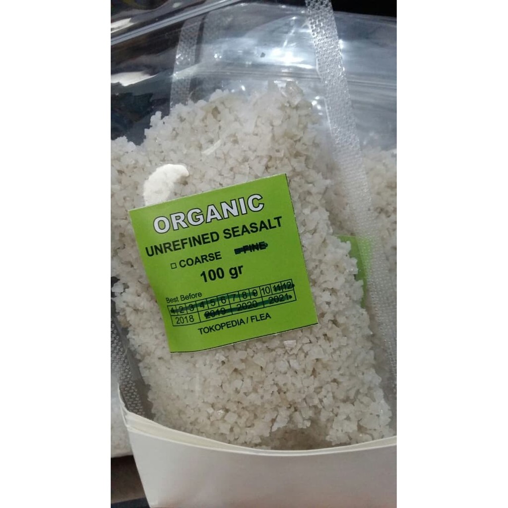 

NATURAL ORGANIC UNREFINED COARSE SEA SALT 100GR GARAM KASAR ORGANIK
