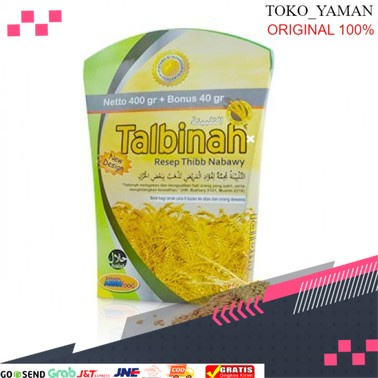 

Tepung Gandum Talbina Talbinah 400 Gr Plus 40 gr Bubur Maag