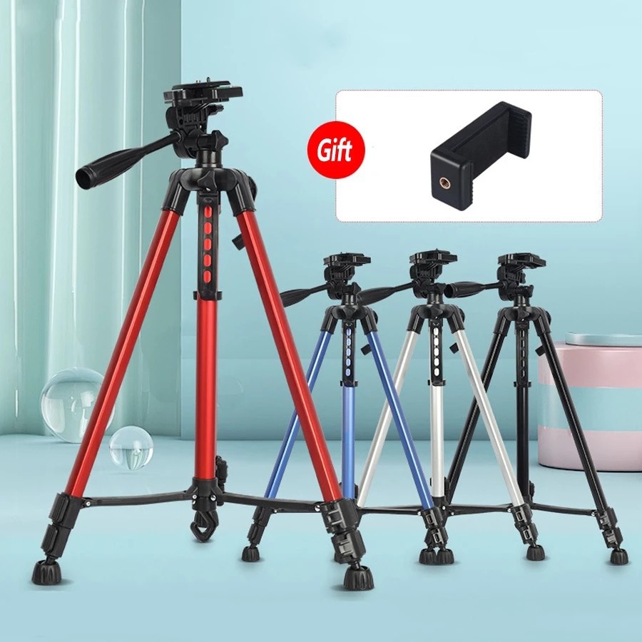 Tripod SK 3366 Tripod Stand 1.4 Meter For Smarphone Camera DSLR Portable Free Holder U