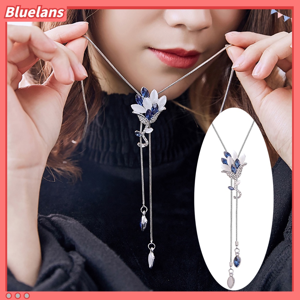 Bluelans Kalung Rantai Rumbai Bahan Alloy Untuk Wanita