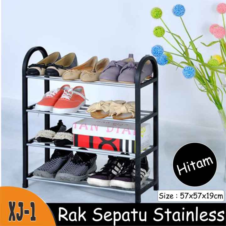 PROMO Rak Sepatu Stainless  Rak Sepatu Kuat Anti Karat Rak Serbaguna Rak Sepatu Rak Multifungsi 4 Susun Stainless Steel Bongkar Pasang Rak Sepatu Stainless Steel Kuat Tempat Sepatu Sandal Multifungsi Kapasitas Besar 5 Susun 6 Susun 7 Susun