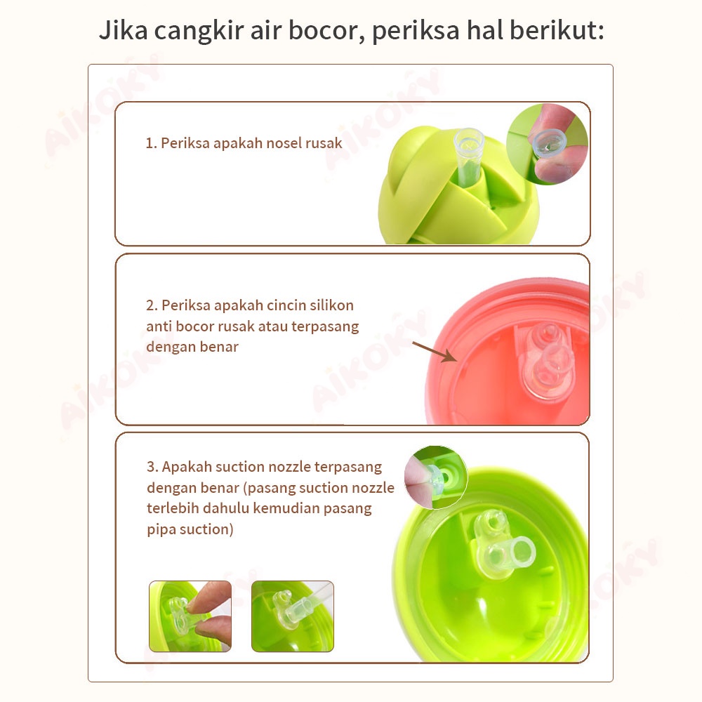 Aikoky Piko bello botol bayi penutup sedotan mengganti/botol susu sedotan aksesoris