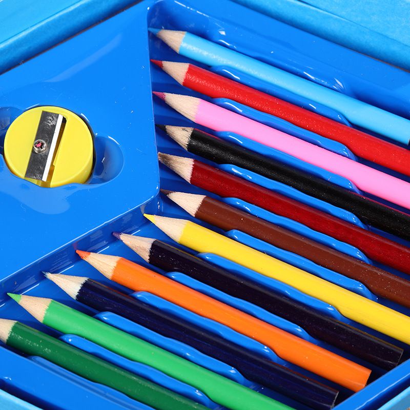 

Pensil warna set 46 pcs kartun Kitty crayon set kotak melukis gambar anak-anak sekolah hadiah gift