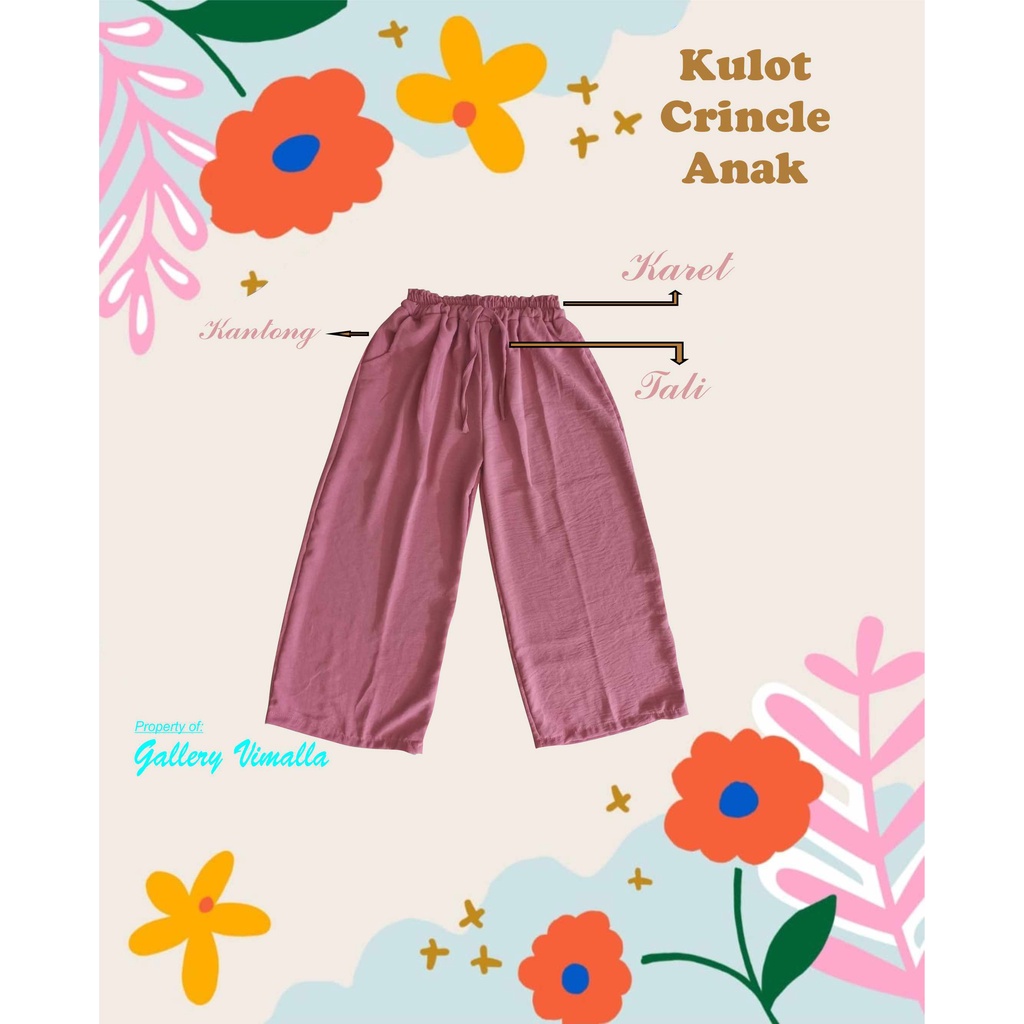 Kulot Anak Crinkle AirFlow Terbaru