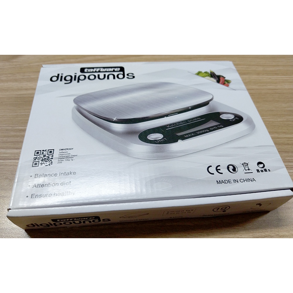 Taffware Timbangan Dapur Digital Kitchen Scale 10kg 1g - Z3S