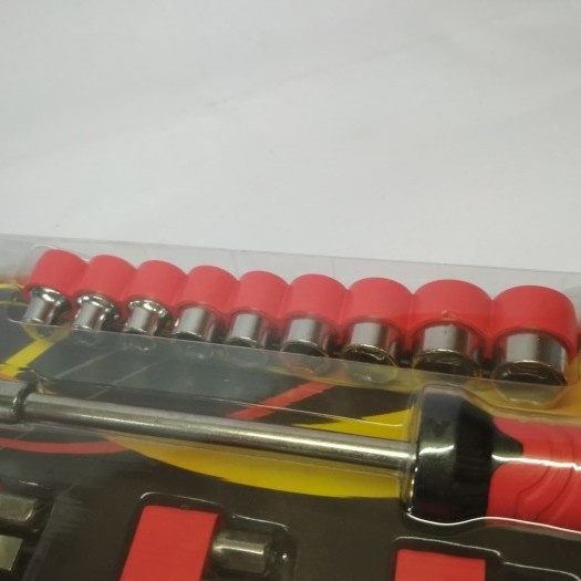 Kunci Sok + Obeng Min Minus Plus (-)(+) T gagang karet 28pcs