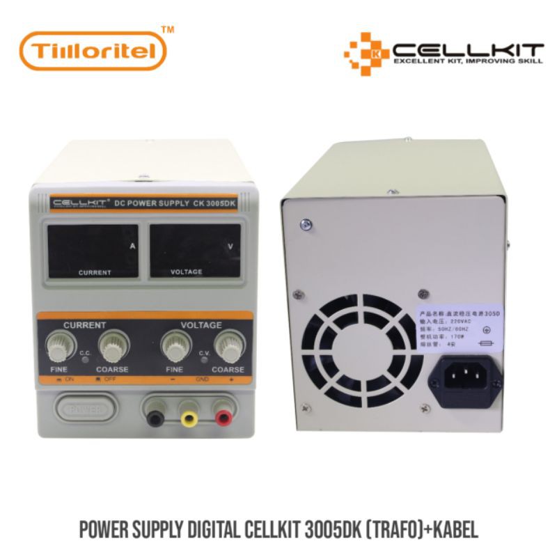 POWER SUPPLY DIGITAL CELLKIT 3005DK 5A 30V TRAVO + KABEL