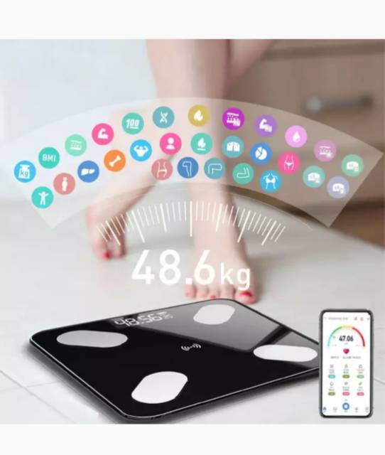 Timbangan Digital Body Fat Monitor Smart Bluetooth (Apps Android &amp; Iphone)