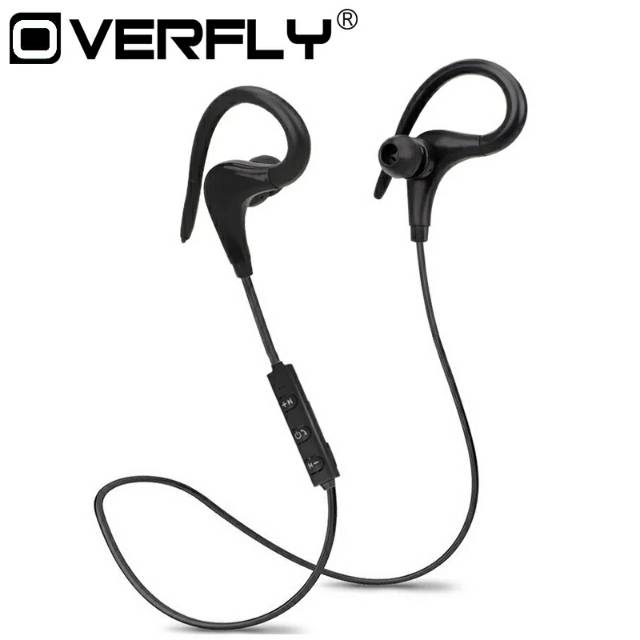 Overfly Bluetooth Headset Nirkabel Sport Earphone Bluetooth 4.1 Headphone dengan MIC