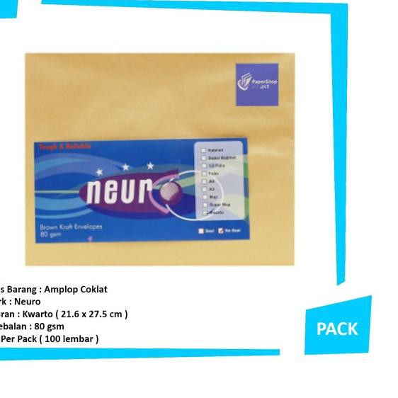 

♫ HOT PROMO!!! Amplop Coklat Ukuran Kwarto Neuro ( 21 x 27 cm ) ✮