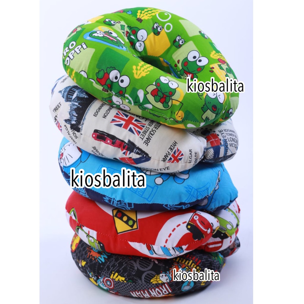 BANTAL LEHER ANAK MOTIF KARAKTER / BANTAL TRAVELLING/ BANTAL MOBIL /  BANTAL TIDUR ANAK/NECK PILLOW