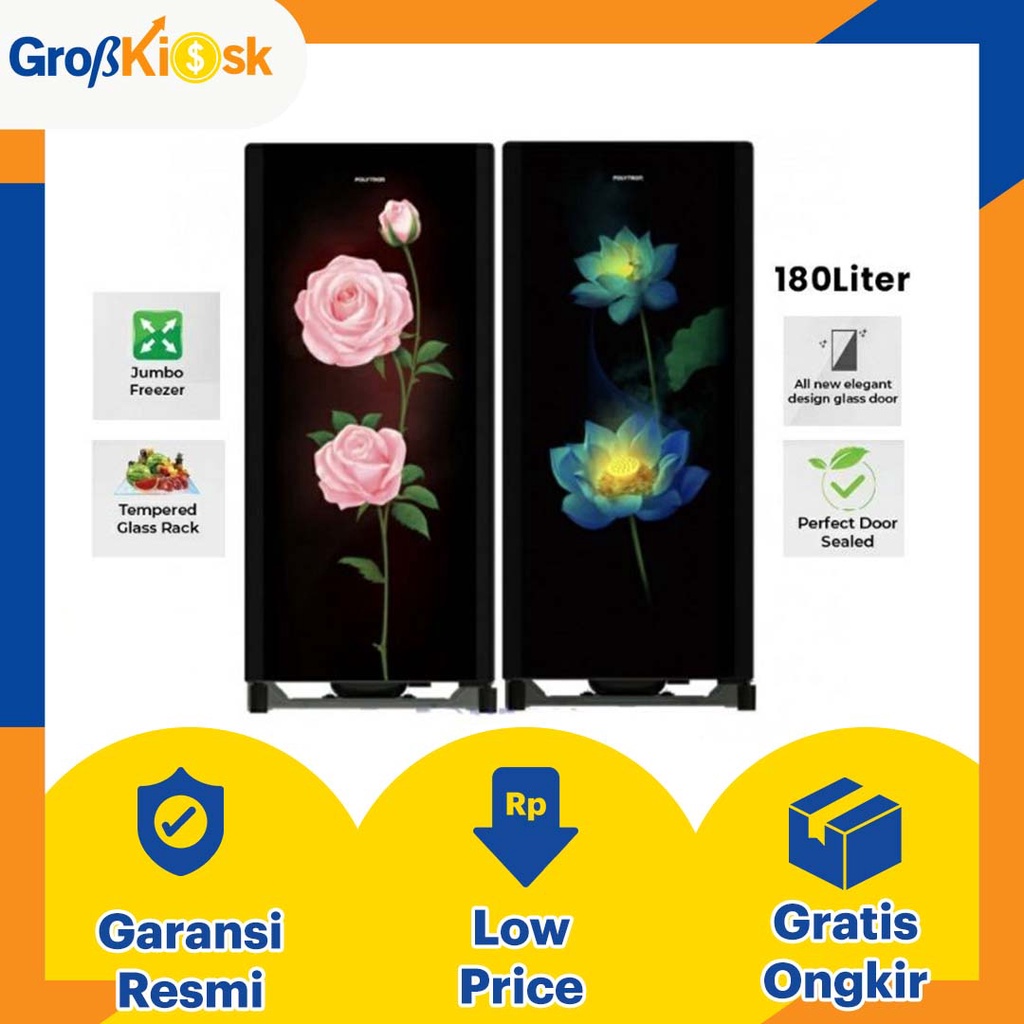 KULKAS 1 PINTU POLYTRON 180 LITER PRA 18OLX/ORX / PRA-18OLX/ORX
