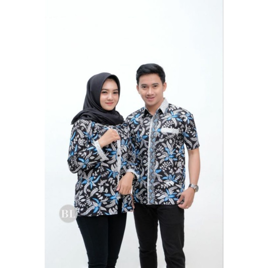 BAJU BATIK COUPLE MODERN Monalisa Genes MERAH BIRU TOSCA UNGU ORANGE M,L,XL asli PEKALONGAN