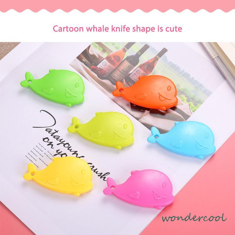 Mini Kartun Pemotong Utilitas Kecil Portabel Pemotong Unboxing Wortel Dolphin Whale Art Paper Cutter-Won