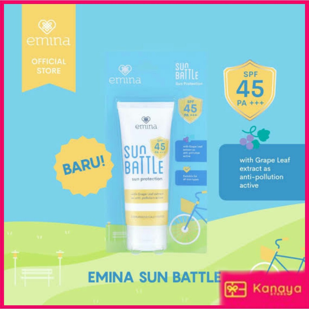 (BISA COD) Emina Sun Battle SPF 45 PA+++