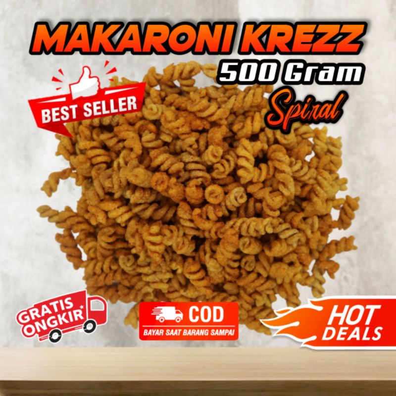 

Makaroni Spiral 500 gr Makroni Cemilan Pedas Milidikrezz