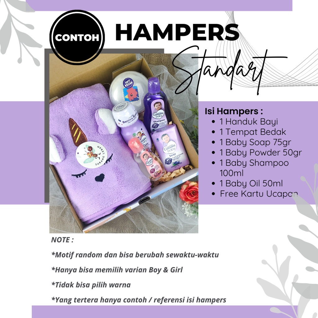 Hampers Perlengkapan Mandi Paket Kado Bayi Newborn