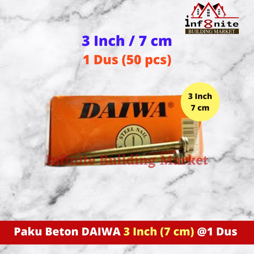 Paku Beton Tembok Paku Baja Paku Beton DAIWA 7 cm 3 inch @1 DUS